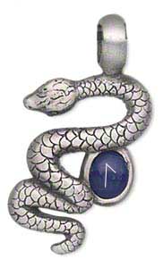 loki snake laguz rune pendant