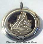 runic viking longship symbol pendants medallions