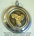runic Tri-horn symbol pendants medallions