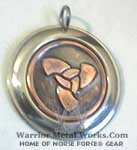 runic Tri-horn bronze symbol pendants medallions