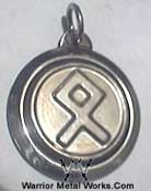 runic silver protection medal