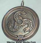 dragon bronze triskelon pendant