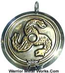 dragon brass triskelon pendant