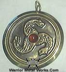 Dragon Triskelon Gemstone Medallion1