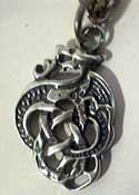 viking sterling interlace dragon pendant