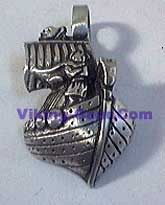 viking on longship pendant