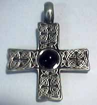 viking interlace cross pendant