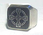 Sunwheel celtic Cross Signet Ring