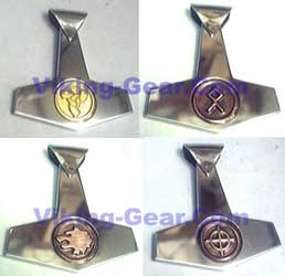 custom runic viking symbol thor hammer pendant 2