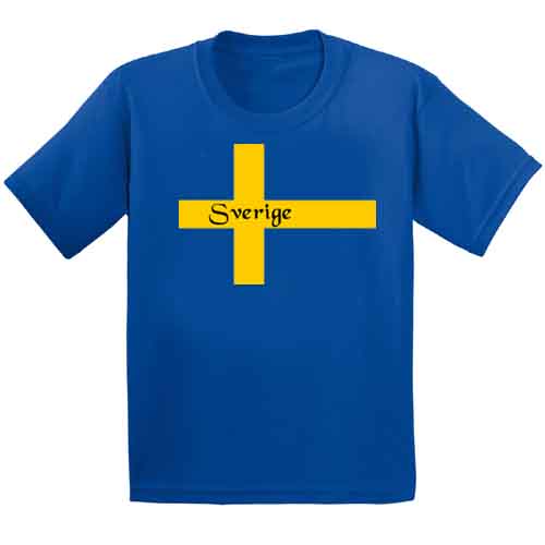 sweden blue sverige t shirt