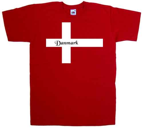 red danmark denmark flag t shirt