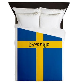 swedish flag bed spread