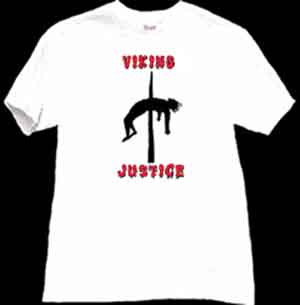 viking justice impaled tshirt