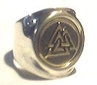 norse valknut thor hammer tri-horn signet rings with runes4