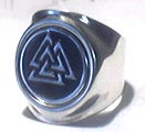 norse valknut thor hammer tri-horn signet rings with runes5