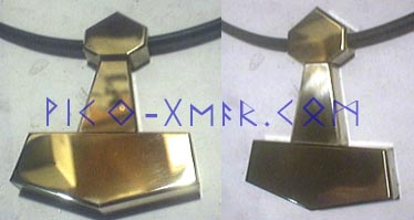 mega-Thorrus mega Bronze thor hammer pendant